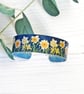Daffodil spring flowers cuff bracelet, floral design. Personalised gifts. B791