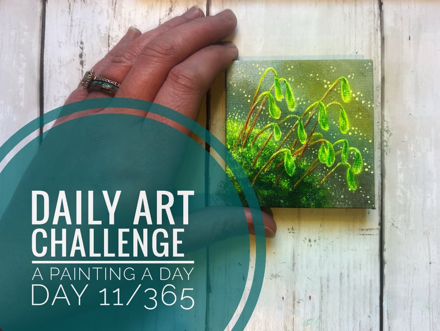Mini Acrylic painting on canvas, Daily Art Challenge, A Painting a Day 11-365 