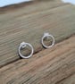 Mini hammered circle studs  - Image 2
