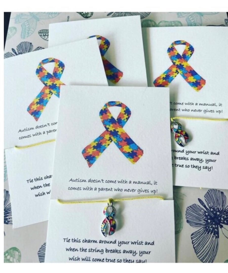 Autism bundle if wish bracelets x6 in awareness of autism wish bracelets x6 set