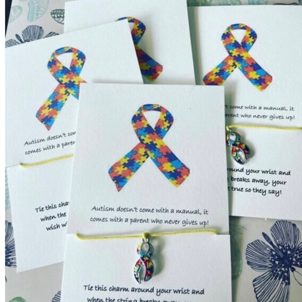 Autism bundle if wish bracelets x6 in awareness of autism wish bracelets x6 set