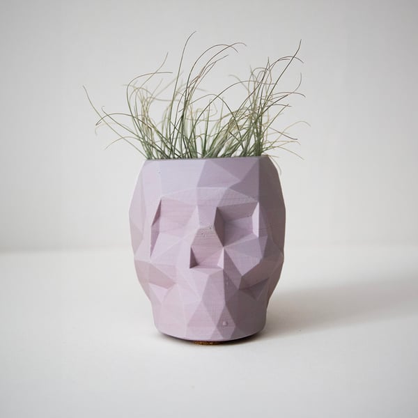 Geometric Skull Pot I Plant Pot I Pen Pot I Brush Pot I Lilac  