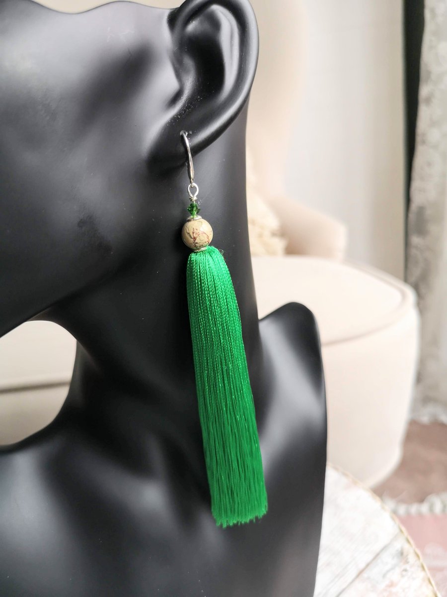 Swarovski on sale tassel earrings