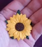 Pack of 6 Large Mulberry Paper Sunflowers, Yellow Daisies.