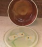 Charming stoneware cheese or...lidded dishes - Image 4