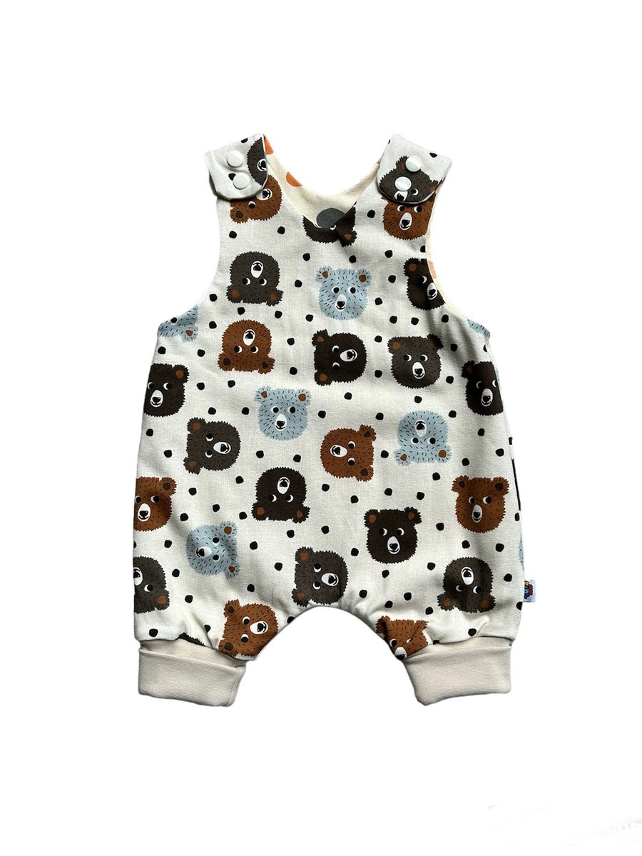 Reversible Bear Romper - up to 12-18 months