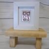 Mixed metals 'let it snow' framed miniature winter window scene