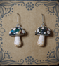 Round Top Galaxy Mushroom Earrings - Image 4