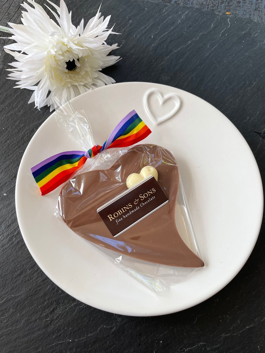 Milk Chocolate Heart - LGBTQ Pride Gifts. Lesbian Gay Wedding. Rainbow gifts 
