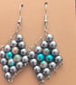 Hand made diamond shaped earrings - Image 2