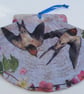 Decoupaged flat scallop shell swallow hanging decoration - Image 3
