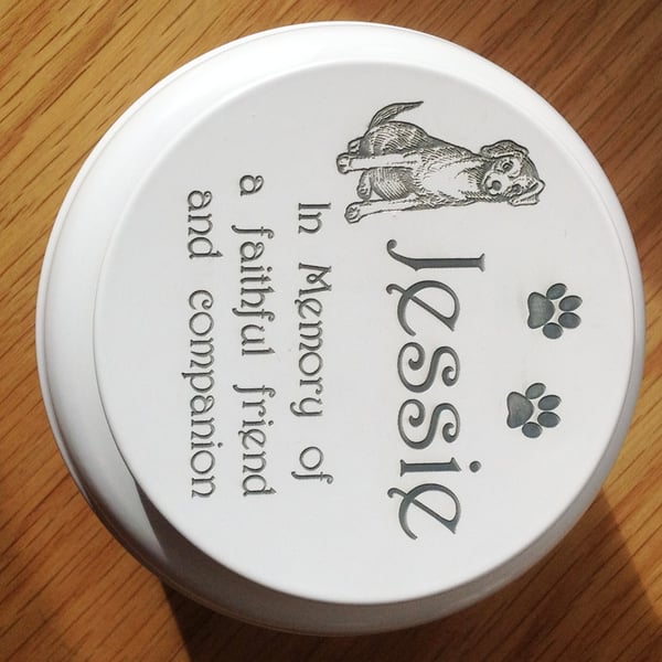 Personalised Pet Memorial Urn for your Dog