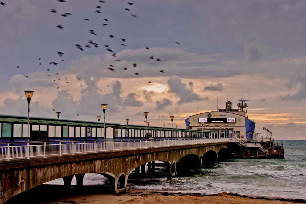 Bournemouth Pier And Beach Dorset England Photograph Print