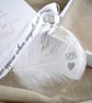 Son Memorial Round Feather Bauble, In Memory of Son, Round Glass Christmas Ornam - Image 3