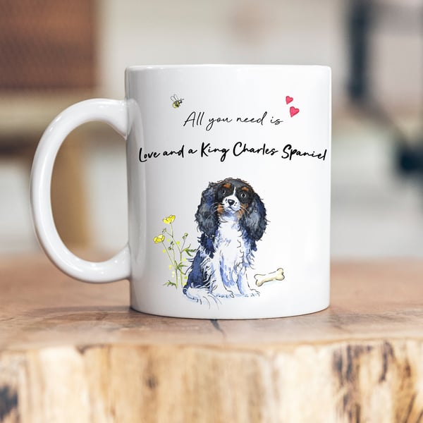 Love and a King Charles Spaniel Ceramic Mug