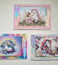 Rainbow Unicorn Birthday Card Set for Kids - Set of 3, 4x6 inch Children's Cards - Image 6