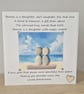 Handmade Pebble Art Daughter Card: Birthday, Poem Card