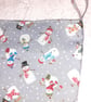 Colourful snowmen on silver grey Christmas stocking - Image 3