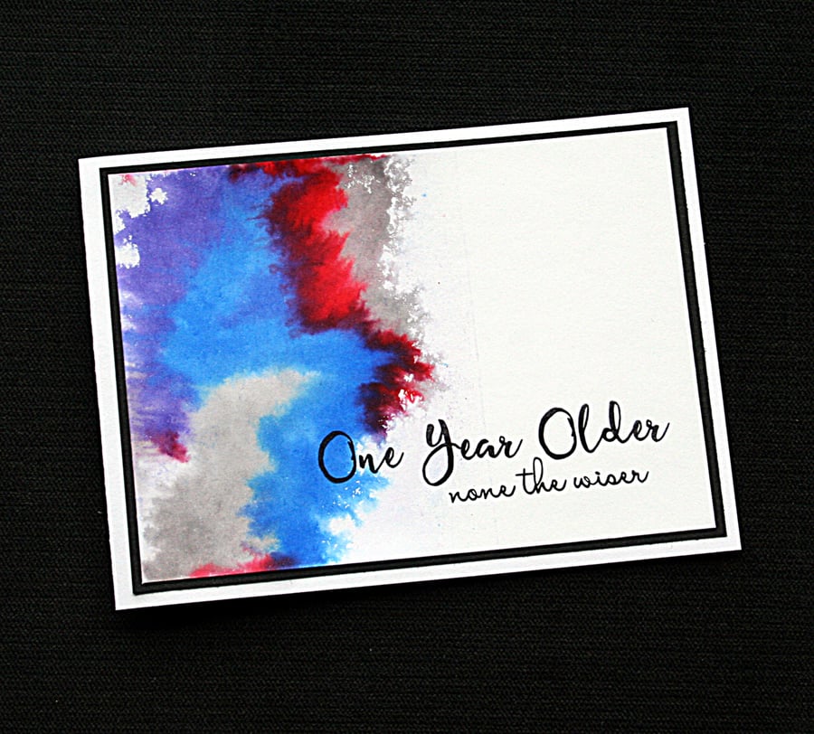 One Year Older - Handcrafted Birthday Card - dr19-0031