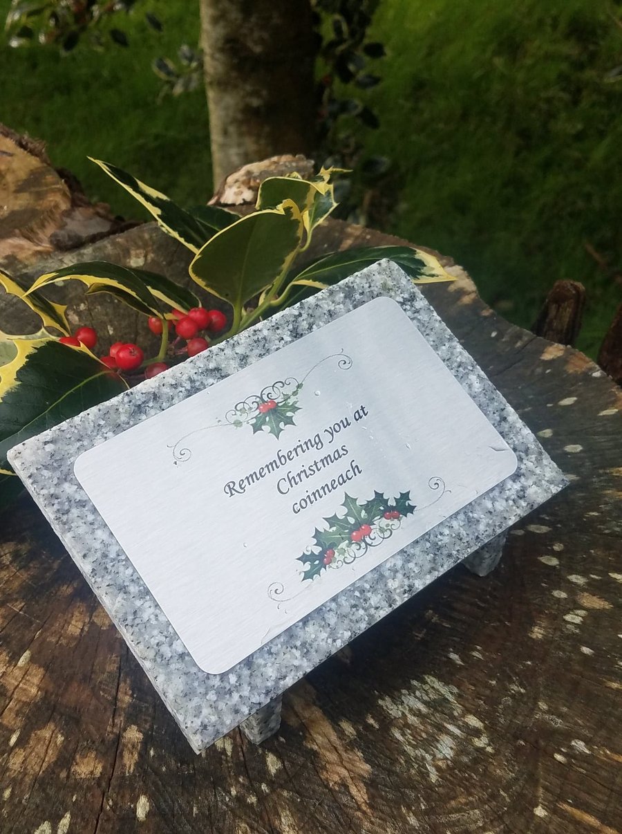 Christmas Grave Decoration Grave Ornament Christmas Memorial Remembrance Plaque 