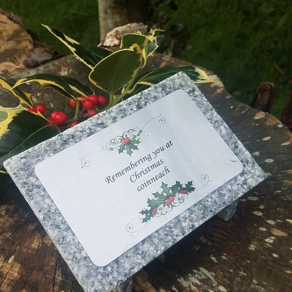 Christmas Grave Decoration Grave Ornament Christmas Memorial Remembrance Plaque 