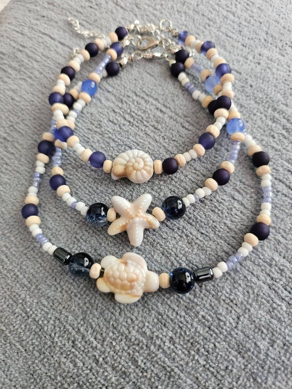 Coastal Charm Trio Anklet 