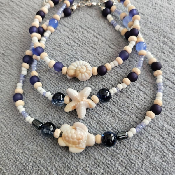 Coastal Charm Trio Anklet 