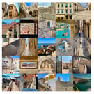 ‘Dubrovnik’ signed square mounted print 30 x 30cm FREE DELIVERY