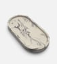 White and Grey Marbled Oval Jewellery Tray, Decorative Catchall Dish - Image 7