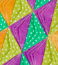 Light Green, Yellow and Purple traditional patchwork mug rug - Image 3