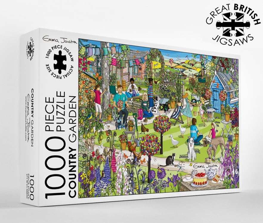 Country Garden 1,000 piece jigsaw puzzle designed and made in the UK