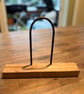 Handmade Oak & Steel Record Stand – Now Playing Vinyl Album Cover Display - Image 4