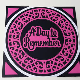 A Day to Remember greeting card - Pink and Black