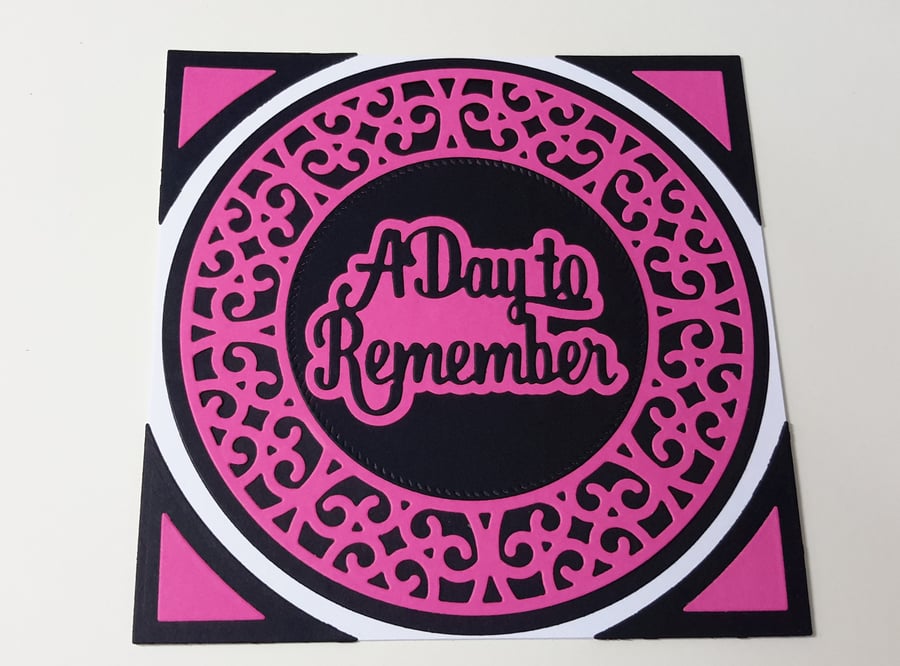 A Day to Remember greeting card - Pink and Black