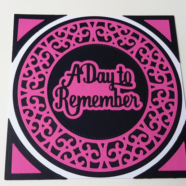 A Day to Remember greeting card - Pink and Black