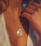 Sea Glass Silver Pendant With Starfish Charm - Image 1