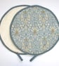Aga Hob Lid Covers Pair of Mats Pads William Morris Snakeshead Blue - Image 3