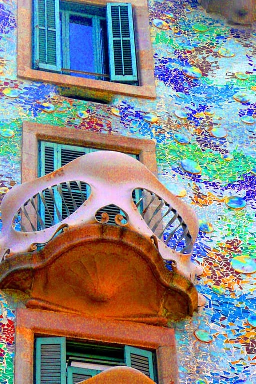 Casa Batllo Barcelona Spain 12"x18" Print