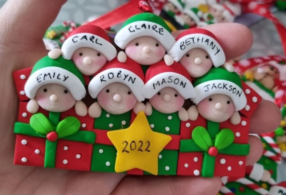Personalised Family Christmas Tree Ornament