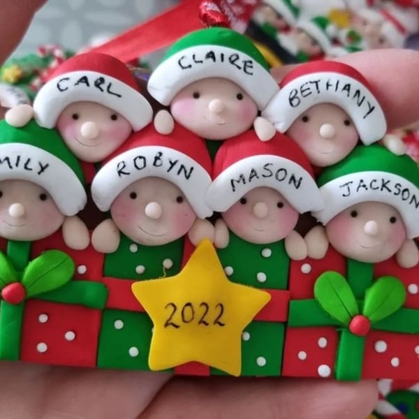Personalised Family Christmas Tree Ornament
