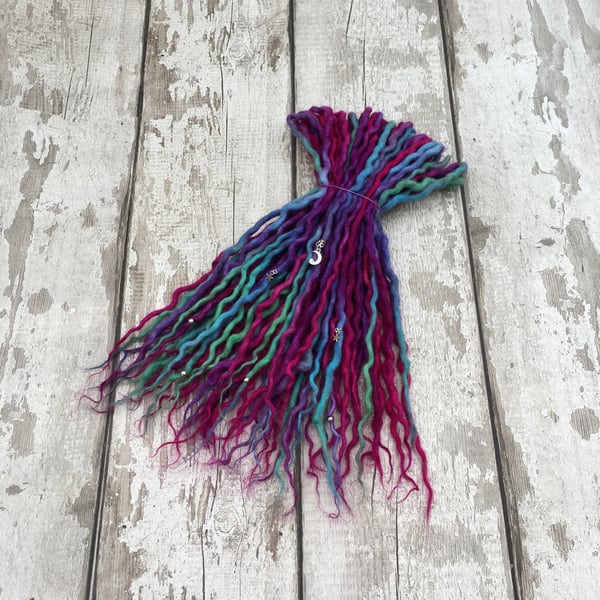 Galaxy - Wool Dreadlocks - Choose Your Amount and Length 