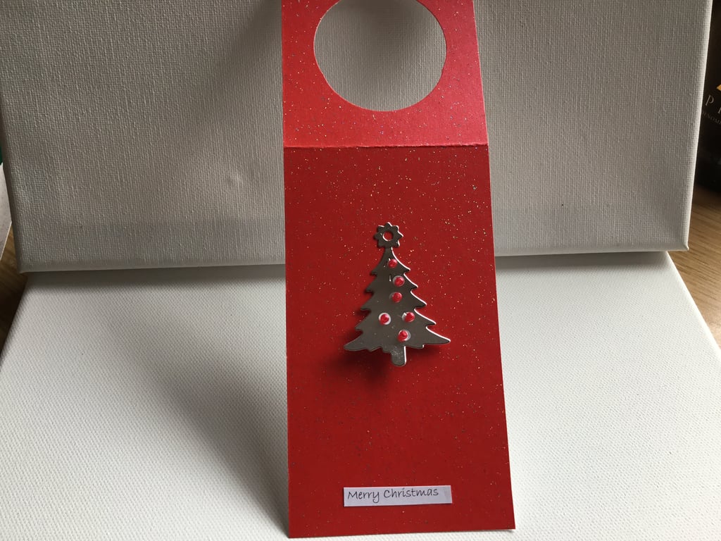 Bottle gift tag. Handmade gift tag. Gift wrap. Christmas bottle gift tag. CC592