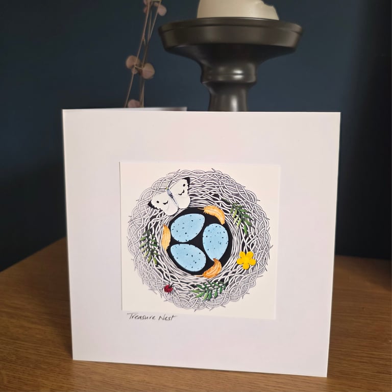 Treasure Nest Handmade Greetings Card 