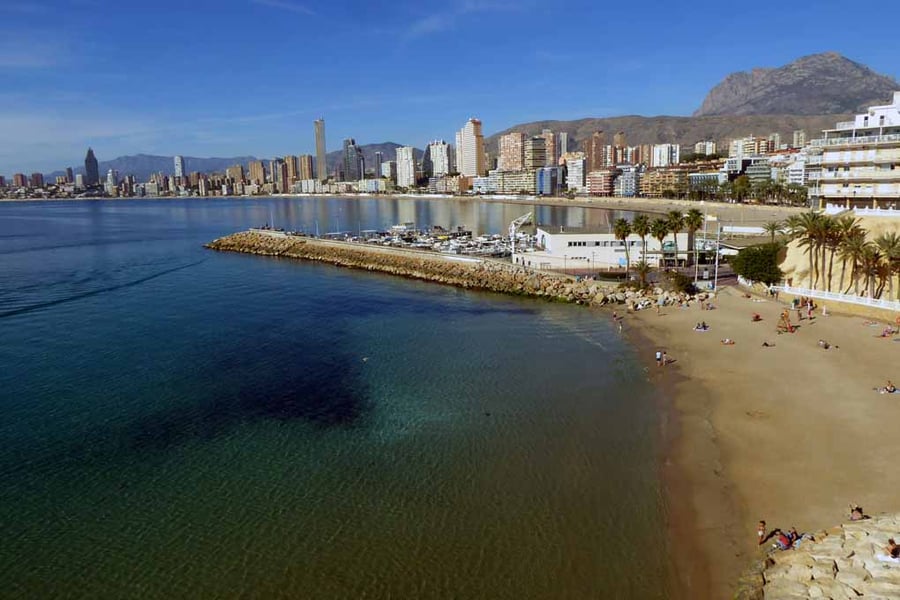 Benidorm Mal Pas Beach Costa Blanca Spain Photograph Print
