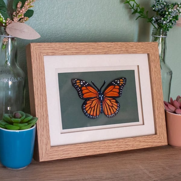 Monarch Butterfly - 3D wooden layered artwork
