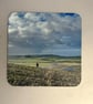 The Hiker 9.5cm cork backed coaster 