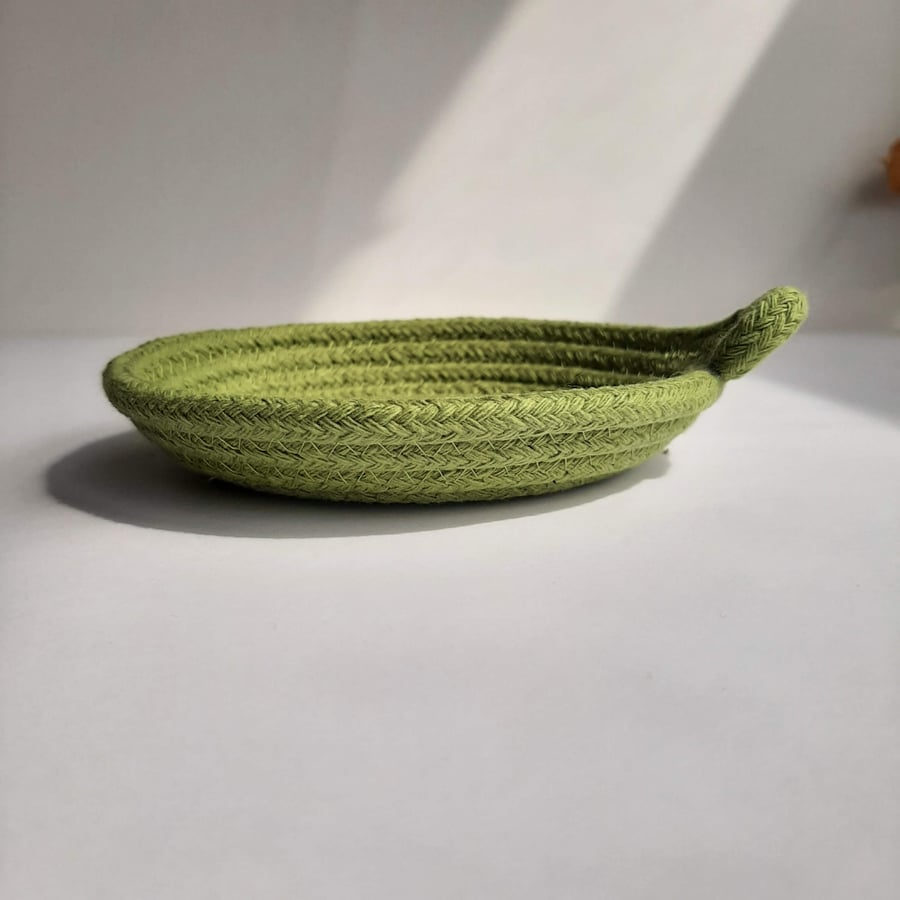Spring Green Coiled Rope Trinket Dish