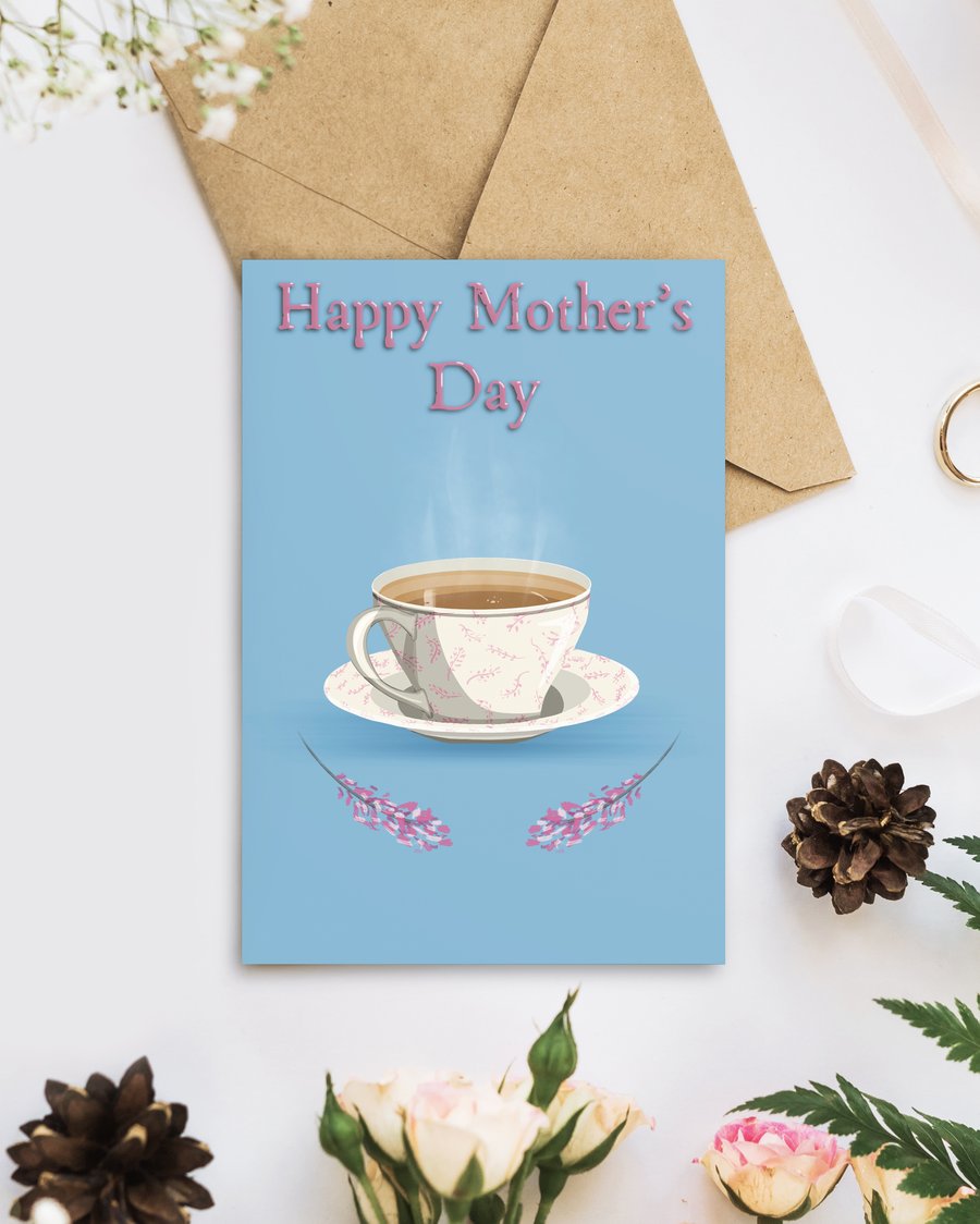 Mother's Day Teacup, Mother's Day Card
