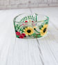Keepsake Glass Heart Dish Hand Painted with Sunflowers  - Image 9