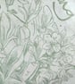 'Spring has Sprung', Lino Print in Sage Green on Natural Lokta Paper - Image 3